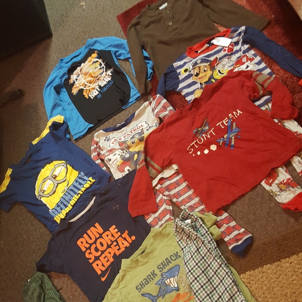 Boys huge lot of pjs and tops